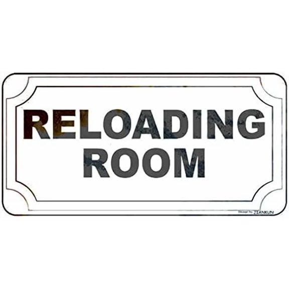 Vintage Metal Tin Sign Retro Reloading Room Black Style for Wall Art 8x12 Inch Plaque Signs