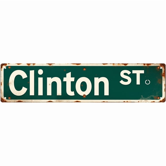 Vintage Metal Tin Sign Retro Shenanigans In Progress Signs 16X4 Inches Clinton ST Sign Stylish Wall Art Aluminum. Art Plaques Gift for Home Bathroom Kitchen and Gothic Wall Decor in Every Room