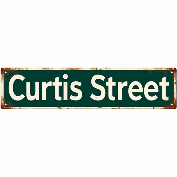 Vintage Metal Tin Sign Retro Shenanigans In Progress Signs 16X4 Inches Curtis Street Sign Stylish Wall Art Aluminum. Art Plaques Gift for Home Bathroom Kitchen and Gothic Wall Decor in Every Room