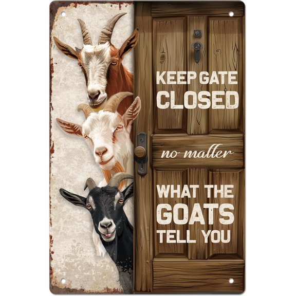 Vintage Metal Tin Sign Retro Wall Decor Funny Wall Art Plaque for Home Bar Club Room, 8 x 12 Inch