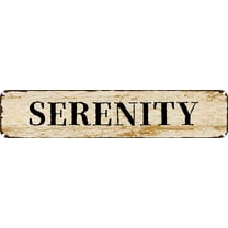 Vintage Metal Tin Sign Serenity Retro Wall Decor for Home, Cafe, and Garden - Aluminum Sign for Men & Women 4"x16"
