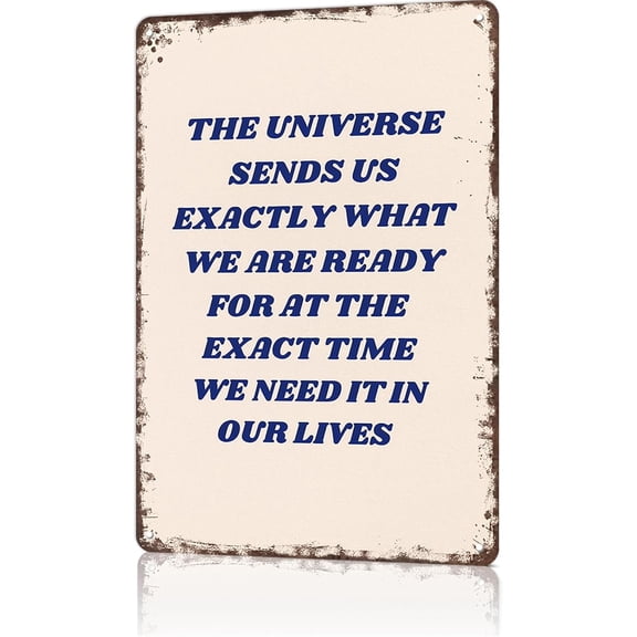 Vintage Metal Tin Sign Trust The Universe Wall Art Poster for Garage Office Bar Bedroom Living Room Home Decor 8 x 12 Inch