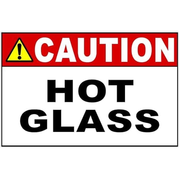 Vintage Metal Tin Sign for Man Cave Caution Hot Glass Outdoor & Indoor 12" X 8" Private Property Decorative