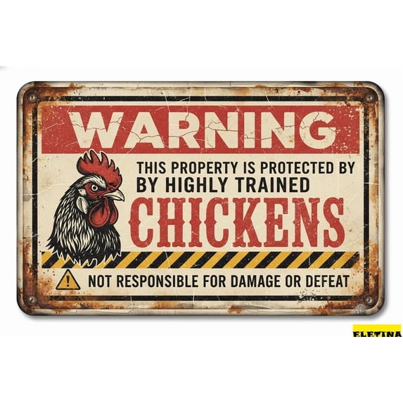 Vintage Metal Tin Sign for Man Cave Warning This Property Is Protected ...