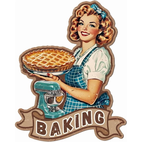 Vintage Metal Tin Signs Bakery Poster Decor Retro Bake Shop Sign Wall Art Decorative Cool Stuff Poster for Home Kitchen Restaurant Coffee Shop Club Bar Pubs Wall 14x11 Inch diy