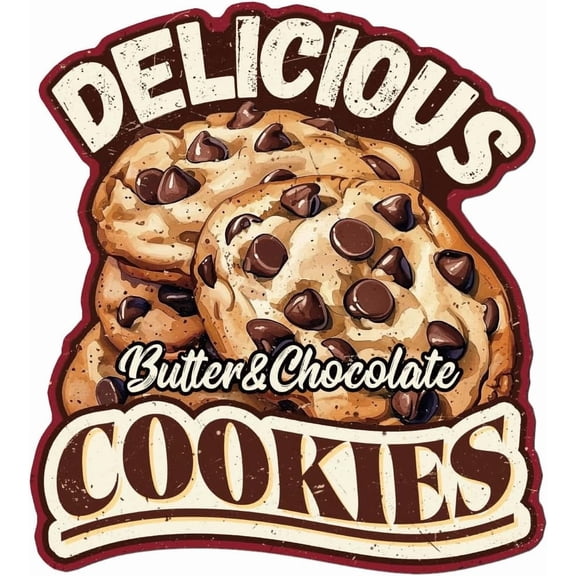 Vintage Metal Tin Signs Delicious Cookies Decor Retro Cookie Sign Wall Art Decorative Cool Stuff Poster