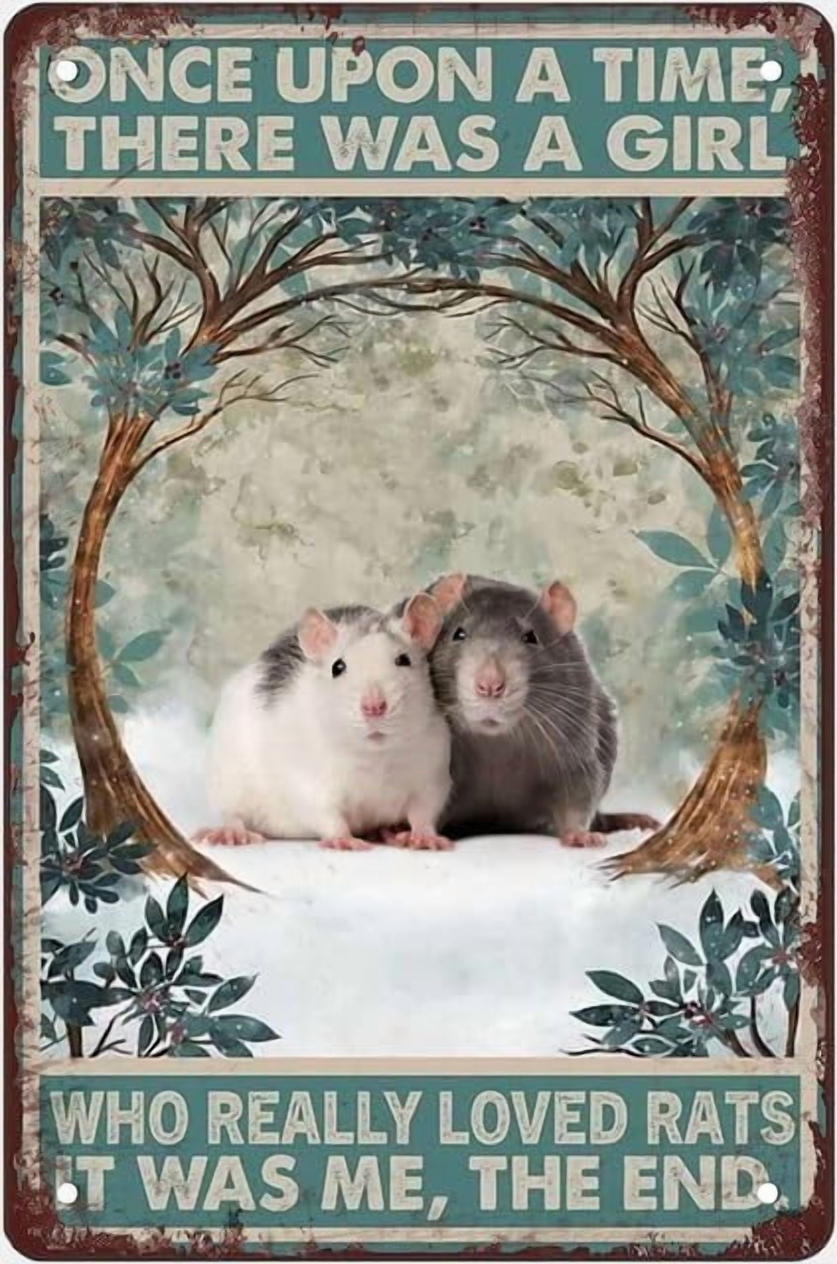 Vintage Metal Tin Signs Who Really Loved Rats Once Upon A Time There ...