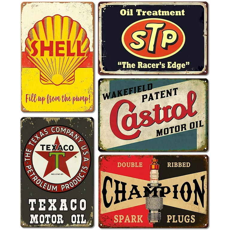 Vintage Metal Tin Signs Retro Garage Signs For Men Wall