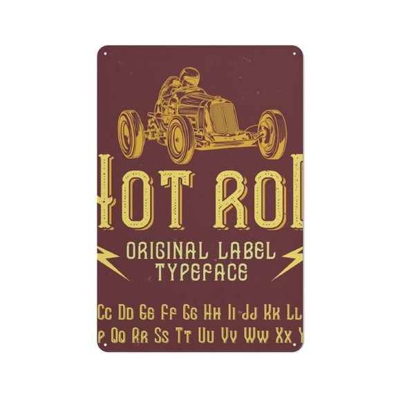 Vintage Metal TinTin Hanging Picture Original-label-typeface-named-hot-rod-good-use-any-label-design_1284-tin sign