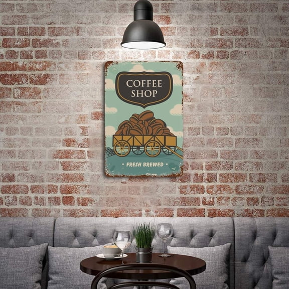 Vintage Metal TinVintage Coffee Shop Culture11.8"x7.9"tin signs