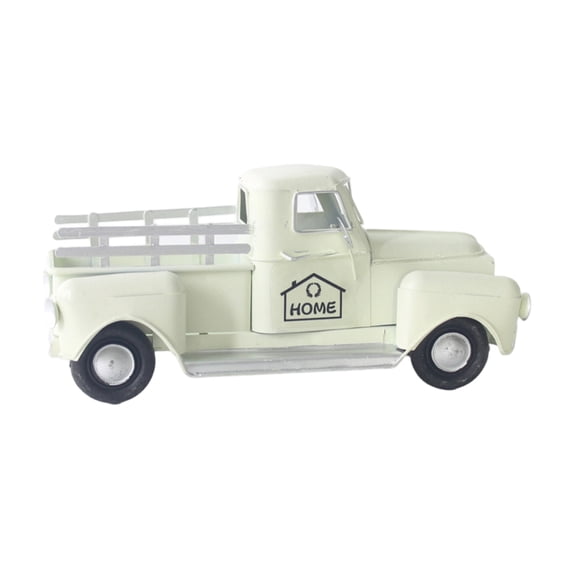 Vintage Metal Truck Model 1 Piece White Tabletop Accent Farmhouse Decor Father's Day Gift