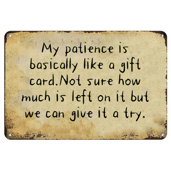 Vintage Metal Wall Art Sign with Humorous Quote - Durable Iron Construction, Versatile Decor for Home, Office, Cafe - Ideal for Halloween, Christmas, Thanksgiving, Valentine'S Day - Easy Hang Design