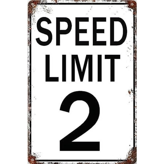 Vintage Metal Wall Art,Slow Zone Speed Limit Sign,Retro Tin Sign Decor,Suitable for home decoration,living room,dining room,bedroom and other spaces-812 INCH