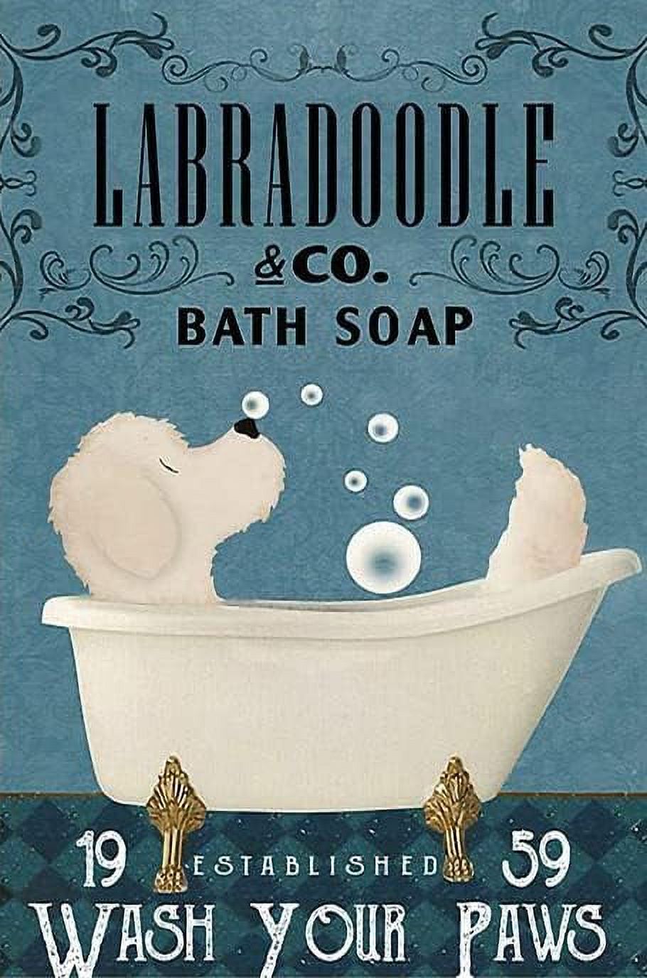 Labradoodle Dog Bath Soap Company Décoration de salle de
