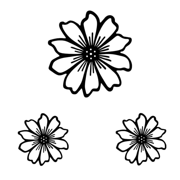 Vintage Metal Wall Flowers 3 Pack Iron Floral Sculpture Ornaments Home Decors For Housewarmings Gift Or DIYer