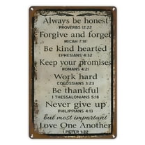 Vintage Metal Wall Hanging Sign with Inspirational Bible Verses - Multipurpose Religious Quotes Plaque for Home, Cafe,Man Cave, Garden - Pre-Drilled Easy Mount - Ideal for Easter