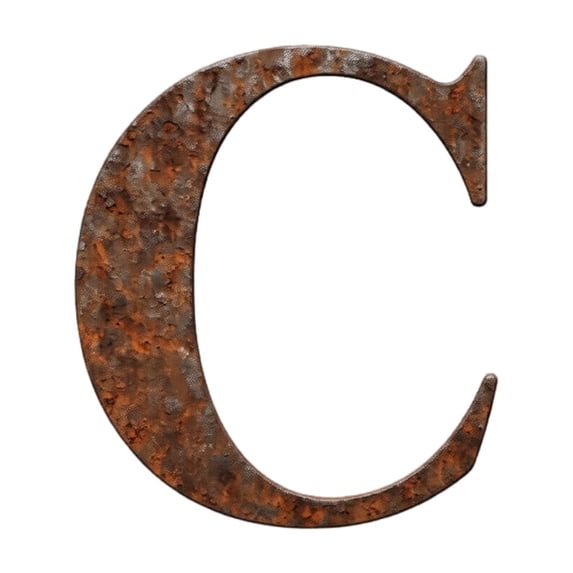 Vintage Metal Wall Letters Rustic Alphabet Decor Vintage Rusted English Decor for Home Industrial Home Wall Art 1 Pc C