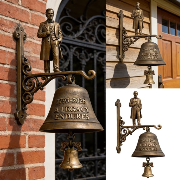 Vintage Metal Wall-Mounted Doorbell Decor, Nostalgic Historical Hanging Doorbell Ornament, Legacy Endures -1973 Theme Front Door Entrance Cast Iron Bell Decorations, Collectibles Gifts