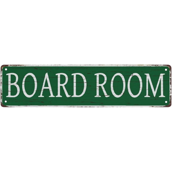Vintage Metal Wall Sign Art Plaque Boardroom 16x4 Inch Wall Decoration for Man Cave Home Bar and Living Room