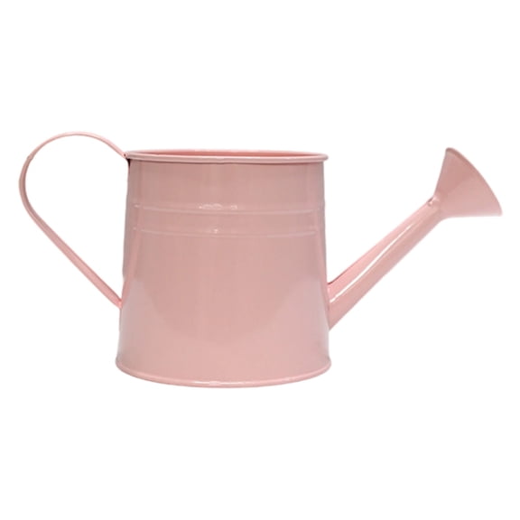 Vintage Metal Watering Can 1.5L - Decorative Iron Garden Watering Pot with Floral Design for Indoor/Outdoor Plants (Pink)