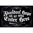 thumbnail image 1 of Vintage Metal tin Sign Abandon Hope All Ye Who Enter Here Black Vintage Style Metal Sign Exterior Home Cave Garage bar Country Wall Decoration Retro Aluminum Sign 8"x12" Inch, 1 of 5