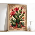 thumbnail image 1 of Vintage Mexican Cactus Poster, Colourful Mexican Art Mexican Decor, Traditional Mexican Art, Floral Decor, Latin Print, Mexican Gift Wall Art, Modern Wall Decor, 8x12 UNFRAMED, 1 of 2