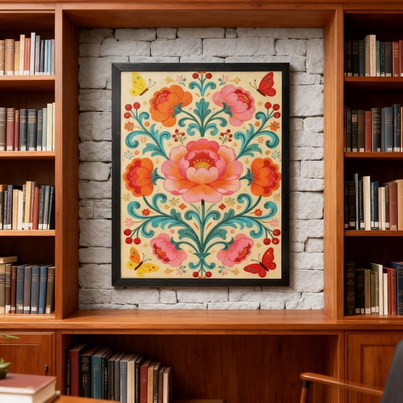 Vintage Mexican Print, Mexican Prints, Mexican Decor, Traditional Latin Decor Home Decor #4, Unframed Canvas Size 8x12