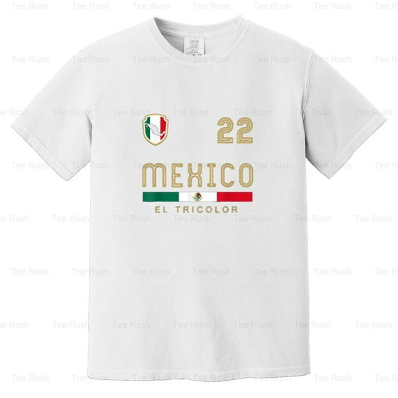 Vintage Mexico Jersey Football Soccer Flag World Cup, Fan, Supporter, Comfort Color T-Shirt Unisex, up to 4XL