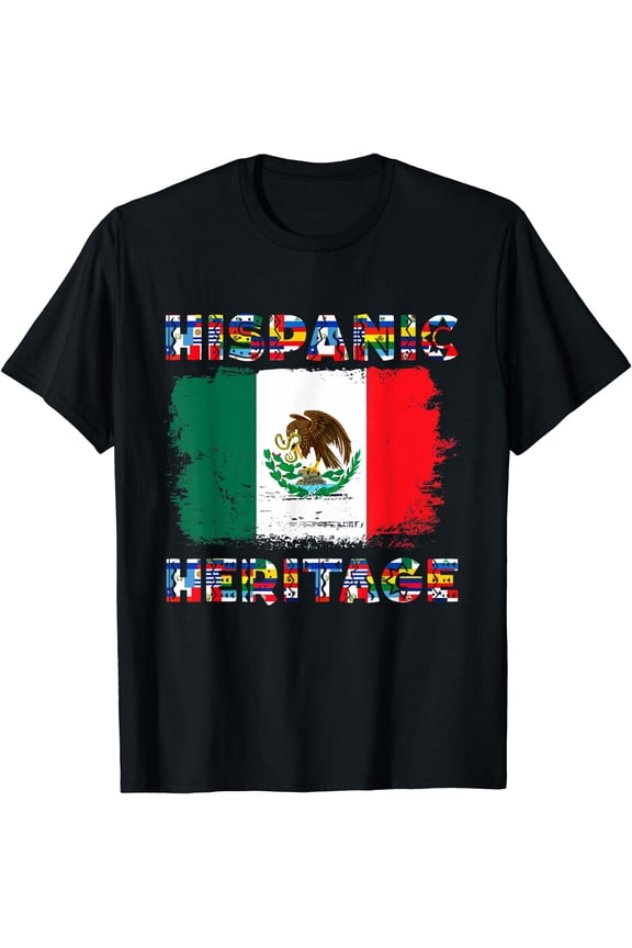 Vintage Mexico Mexican Flag Hispanic Heritage Month T-Shirt
