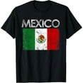 thumbnail image 1 of Vintage Mexico Mexican Flag Pride Gift T-Shirt Black 2X-Large, 1 of 4