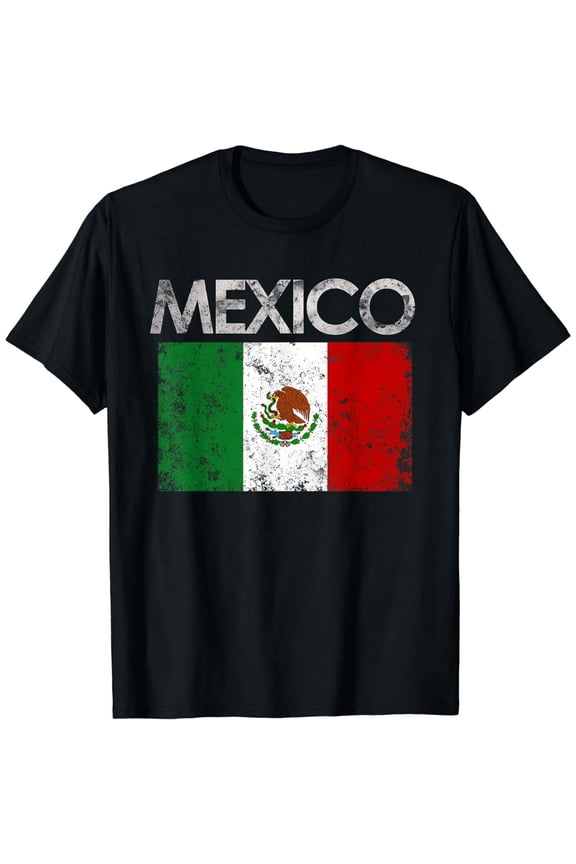 Vintage Mexico Mexican Flag Pride Gift T-Shirt