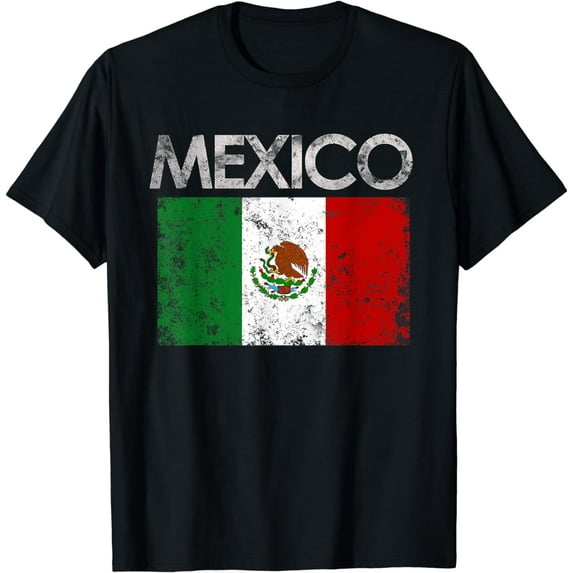 Vintage Mexico Mexican Flag Pride Gift T-Shirt