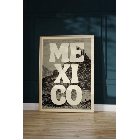 Vintage Mexico Poster Mexico Wall Art Mexico Travel Poster Mexican Poster Mexico Art Print Vintage Wall Art , Poster Only