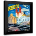 thumbnail image 1 of Vintage Mexico Travel Poster 19x24 Black Modern Framed Museum Art Print Titled - Mexico Travel Poster 1935, 1 of 5