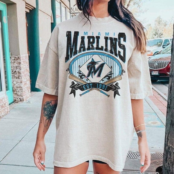 Vintage Miami Baseball Unisex T-shirt, Marlins Baseball Fan shirt,White Color,Size 2XL