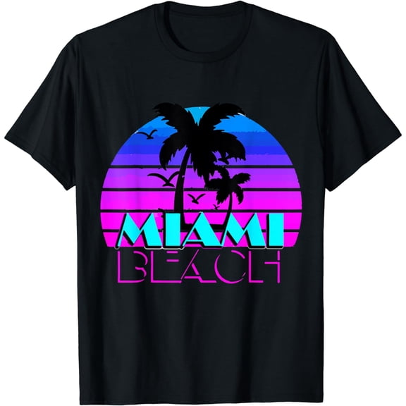 Vintage Miami Beach Novelty Tee shirts, I Love Miami, Miami Funny Creative Graphic T-Shirt