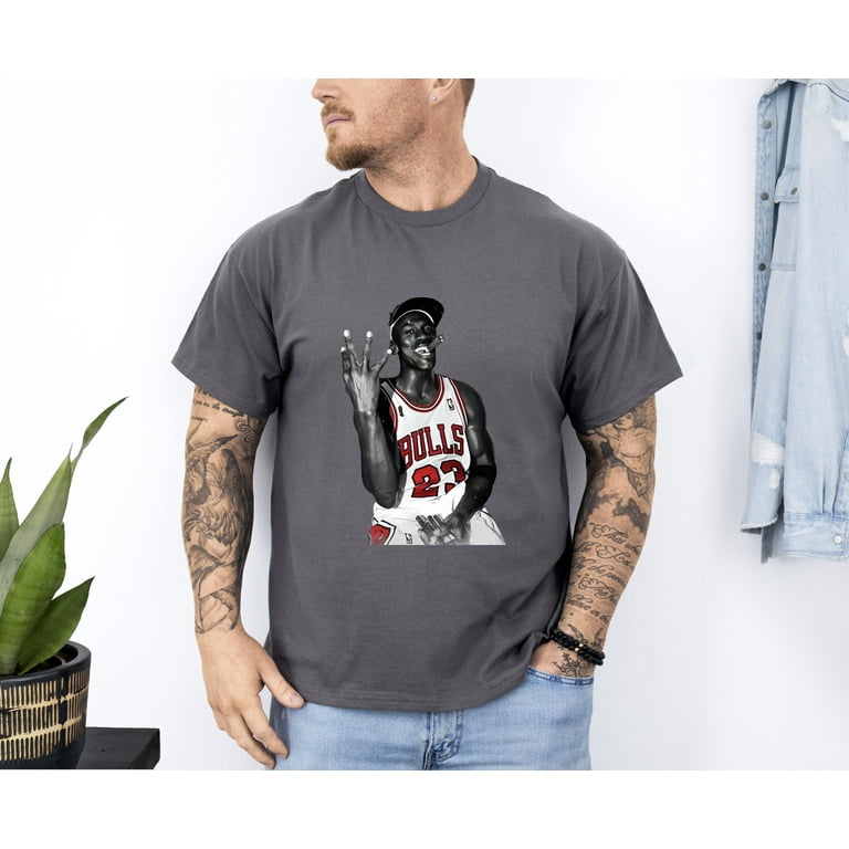 Vintage Michael Jordan Smiling with Cigar T Shirt Streetwear Style for MJ Fans The unisex soft style t shirt. Up To 4XL