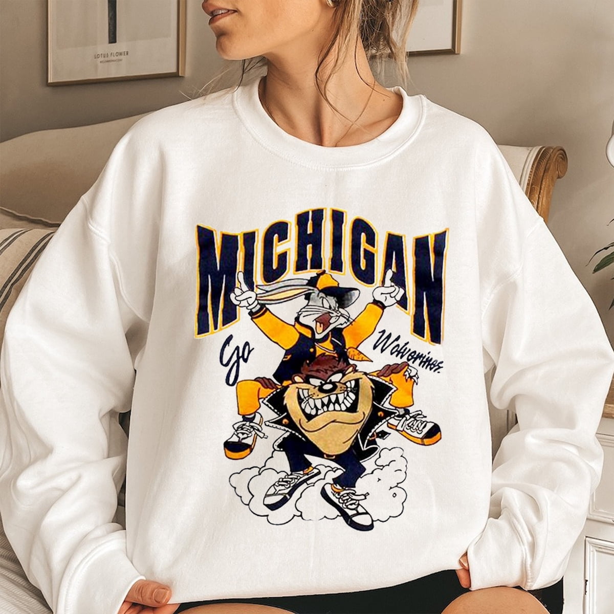 High quality Vintage Michigan Wolverines men’s crewneck sweatshirt