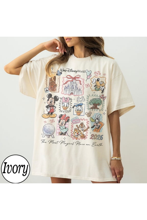 Vintage Mickey Disneyworld Comfort Colors Shirt, Retro Mickey And Friends Shirts, Walt Disneyworld Tee, Disney 2026 Trip Disney Vacation Tee