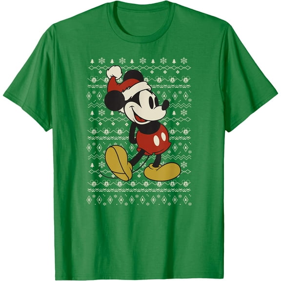 Vintage Mickey Mouse Holiday DTG Print Unisex T-Shirt