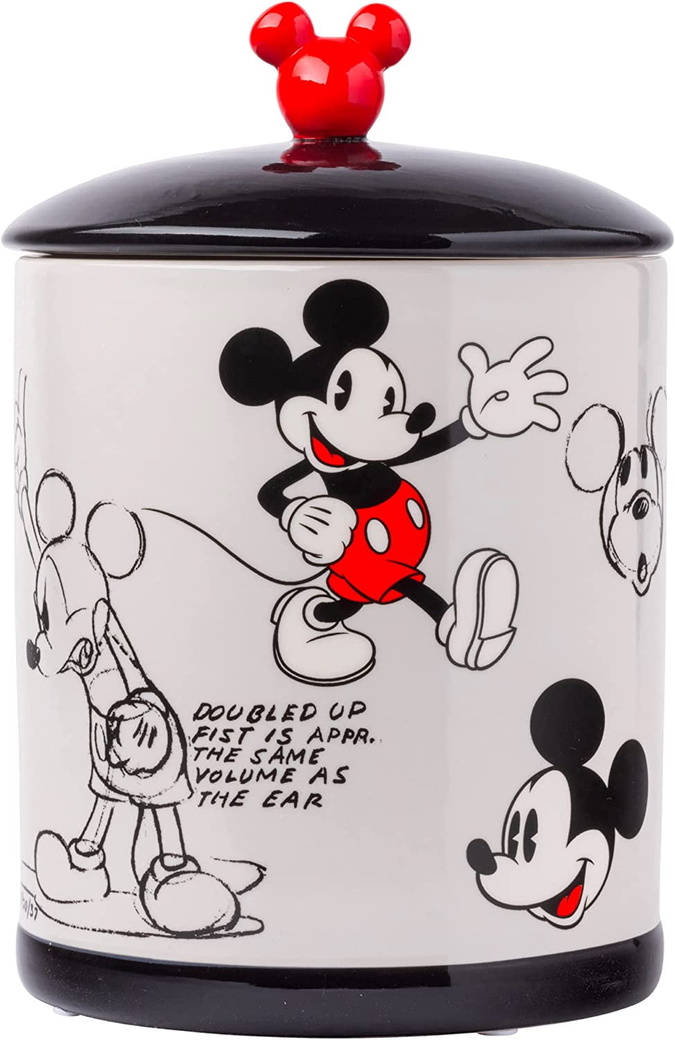 Disney's Vintage Mickey Mouse Sketches Large Ceramic Canister, BPA