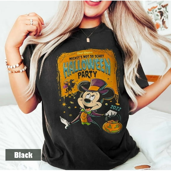 Vintage Mickey'S Not So Scary Halloween Party Shirt, Mickey Halloween Shirt, The Magic Kingdom Shirt, Halloween Party 2025,3XL Color,Size 1