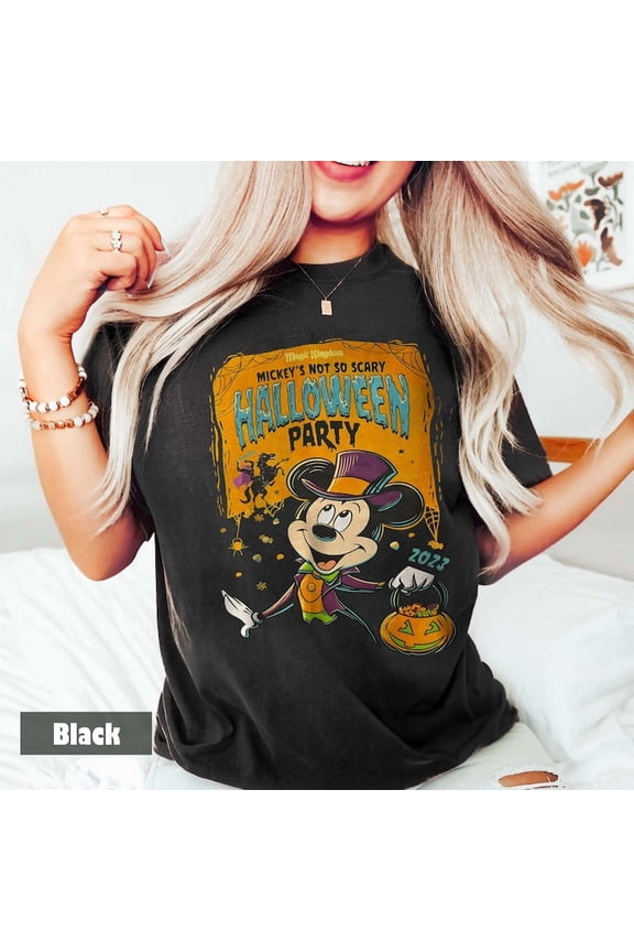 Vintage Mickey'S Not So Scary Halloween Party Shirt, Mickey Halloween Shirt, The Magic Kingdom Shirt, Halloween Party 2025
