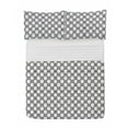 thumbnail image 1 of Vintage Microfiber Bedspread Set, Tile Design from Indonesia Monochrome Mosaic of Curved Lines, Soft Bedding Set with Pillow Shams & Comforter, 3 Sizes, Charcoal Grey and White, by Ambesonne, 1 of 3