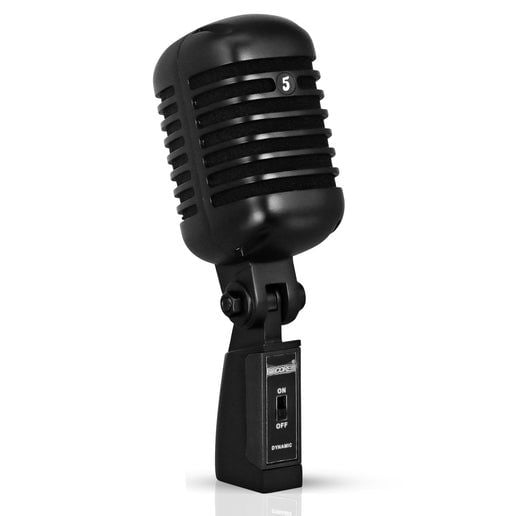 Vintage Microphone Classic Dynamic Professional XLR Studio Retro Style Mic Black - RTRO MIC BLK