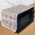 thumbnail image 1 of Vintage Microwave Oven Cover, Cassette Tapes in Retro Colorful Tones Analogue Music Audio Illustration, Water Resistant Organizer with Pockets for Kitchen, 36" x 12", Pink Violet Yellow, by Ambesonne, 1 of 4
