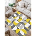 thumbnail image 1 of Vintage Mid-Century Area Rug for Bedroom 2.7x5 Ft Modern Abstract Geometric Yellow Gray Super Soft fuzzy Throw Rug Non-Slip Fluffy Plush Indoor Floor Carpet for Living Room Nursery Home Decor, 1 of 8