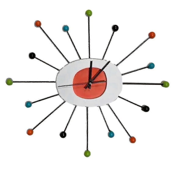 Vintage Mid Century Clock Battery Operated For Living Room Decoration new A-G