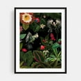thumbnail image 1 of Vintage Midnight Tropical Jungle With Exotic Birds 1 - Illustration Tropical Botanical Floral Bird Jungle Wildlife Nature Black Framed Wall Art Print 8 x 10 inches, 1 of 3