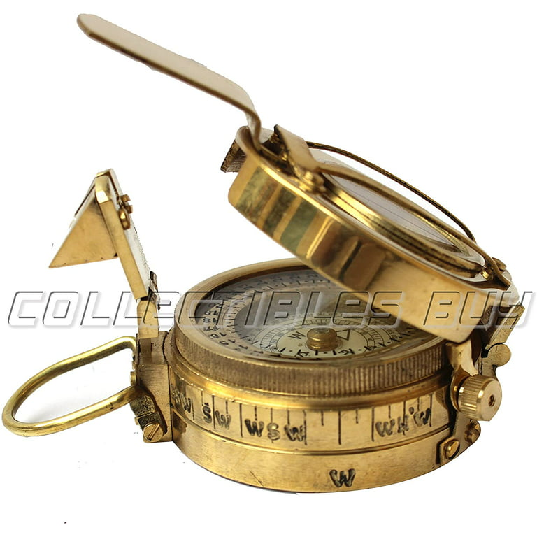 Vintage Military Navigational Marine Brass Compass 2.5 Pocket